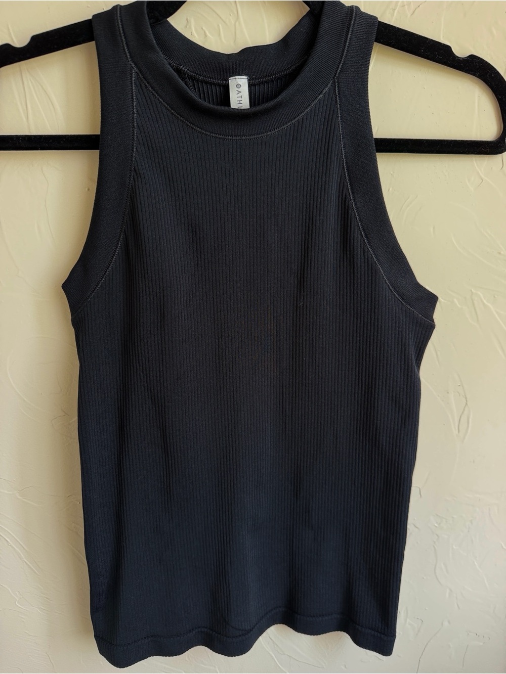 Athleta Black Renew Racerback High-Neck Tank
